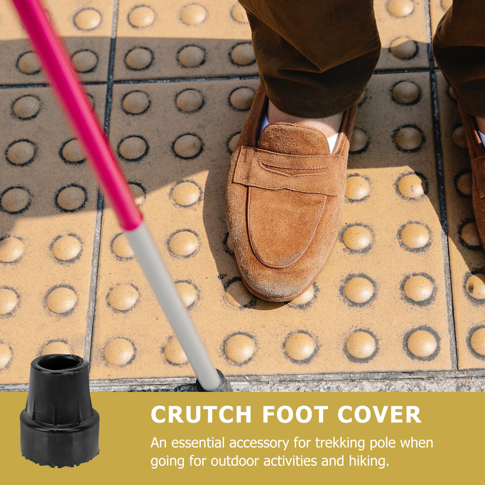 Trekking Poles - 9Pcs Premium Rubber Crutch Foot Covers