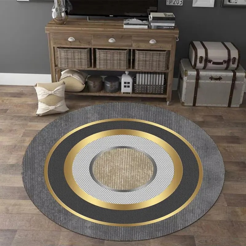 Outdoor Camping Mats Large - European Style Luxury round Carpet Home