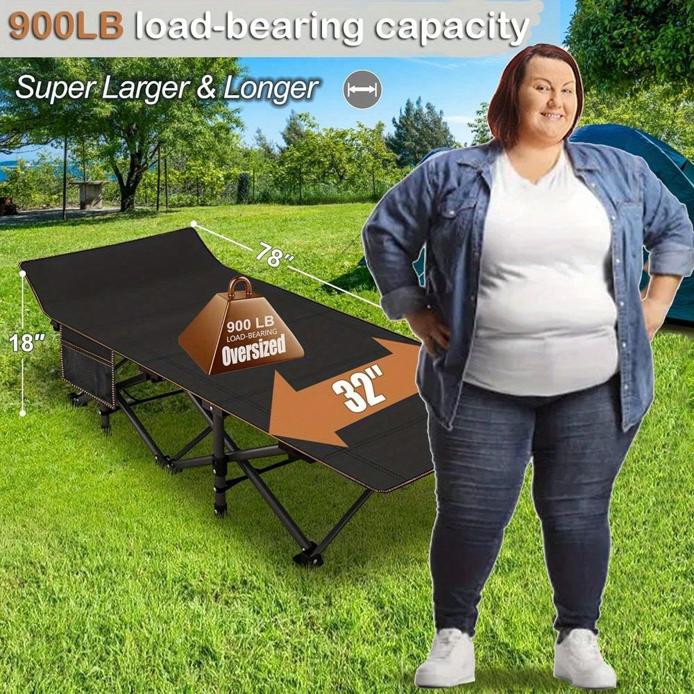 Outdoor Camping Mat - Folding Camping Cot For Adults, Double
