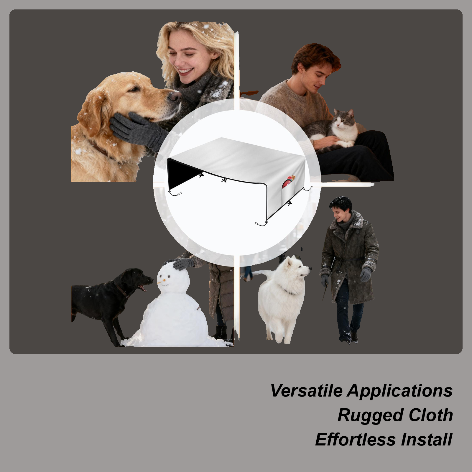 Outdoor Camping Dog Kennel - Crate Cover 210D Oxford Pet Enclosure