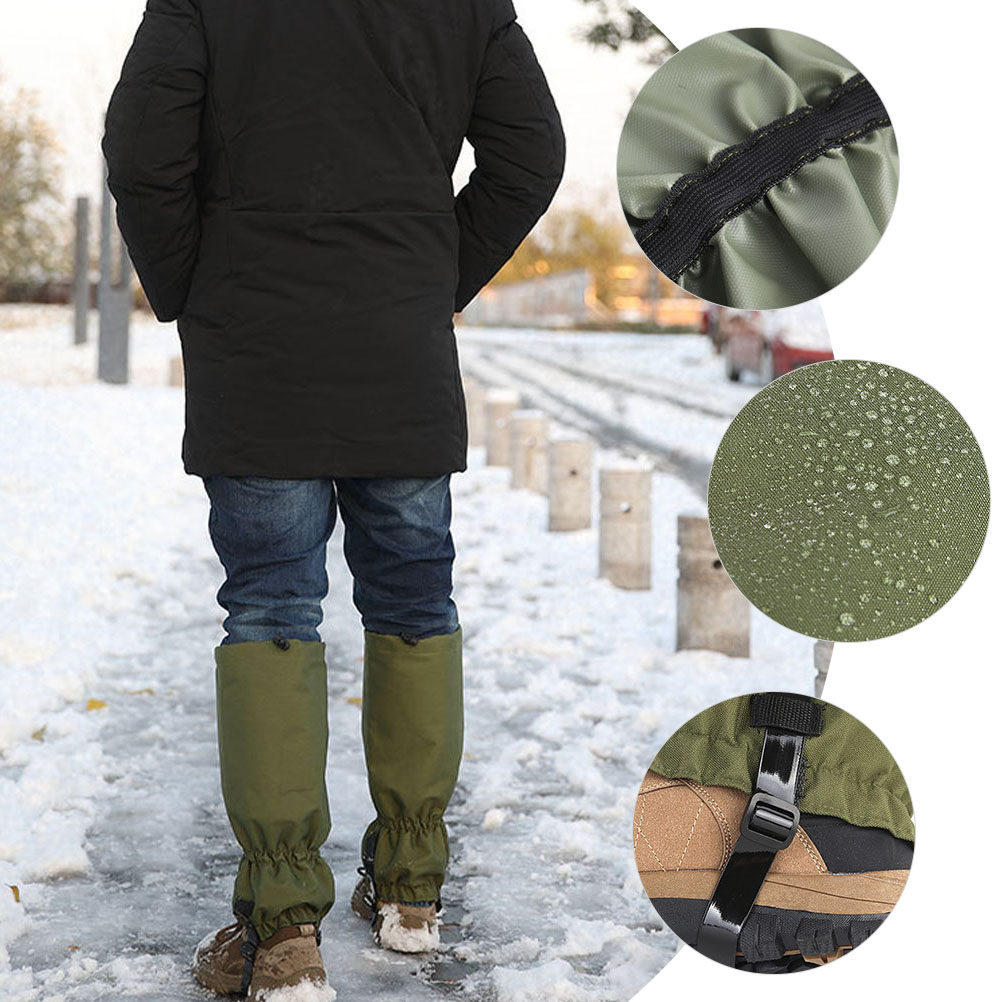 Outdoor Camping In Winter - 1Pair Waterproof Snow Gaiters Anti-Tear Lightweight