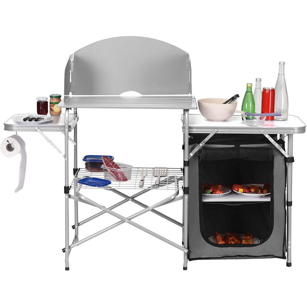 Outdoor Camping Kitchen Table - Camping Kitchen Table, Portable Outdoor Cooking