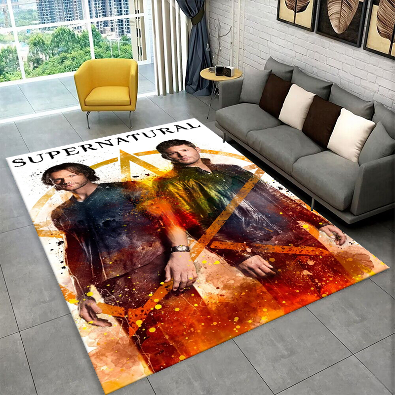 Outdoor Camping Tv - SPN Supernatural Dean Sam TV Carpet