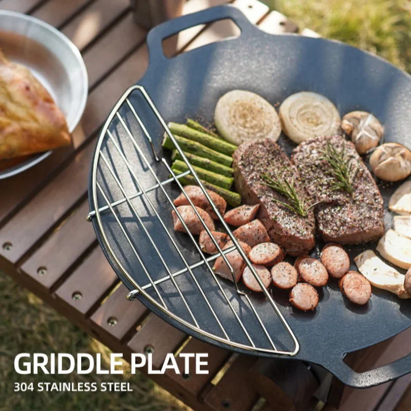 1Pcs BBQ Stainless Steel High  - Outdoor Camping Griddle recensione e prezzo