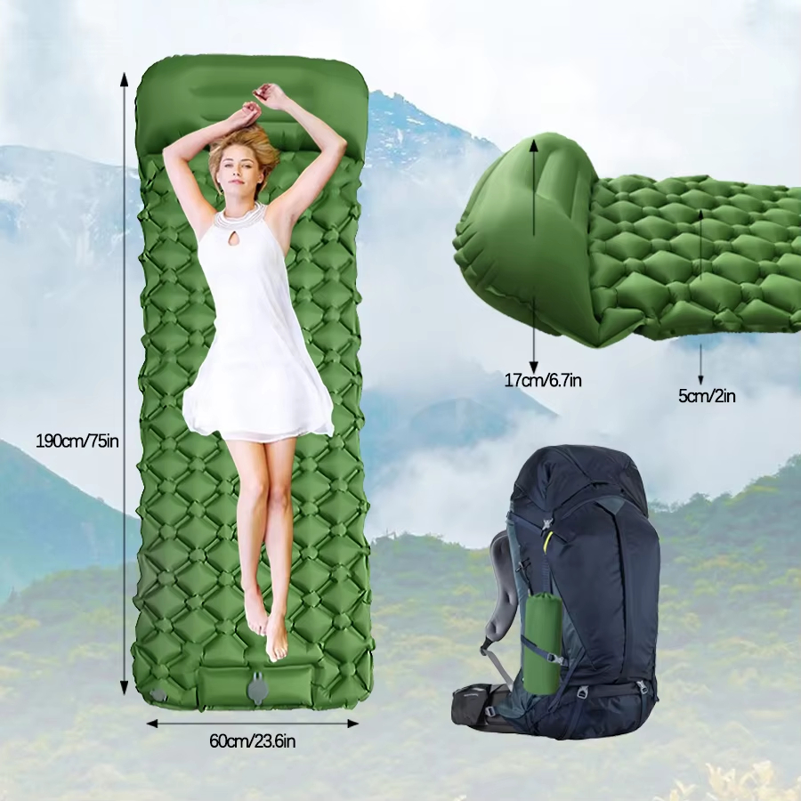 190*60cm Outdoor Camping Infla - Outdoor Camping Mat recensione e prezzo