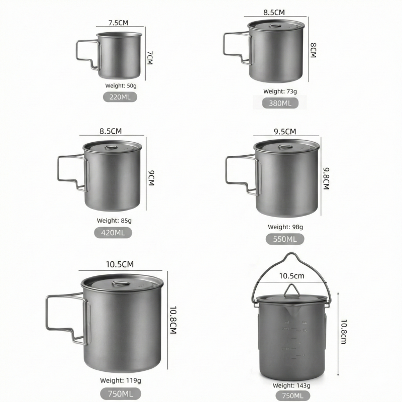 Titanium Camping Mug with Fold - Outdoor Camping Kitchen Table recensione e prezzo