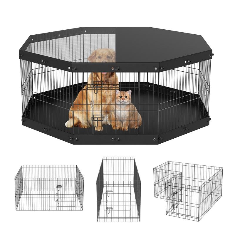 Foldable Metal Dog Pen with To - Outdoor Camping Dog Kennel recensione e prezzo