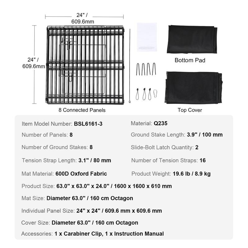 Foldable Metal Dog Pen with To - Outdoor Camping Dog Kennel recensione e prezzo