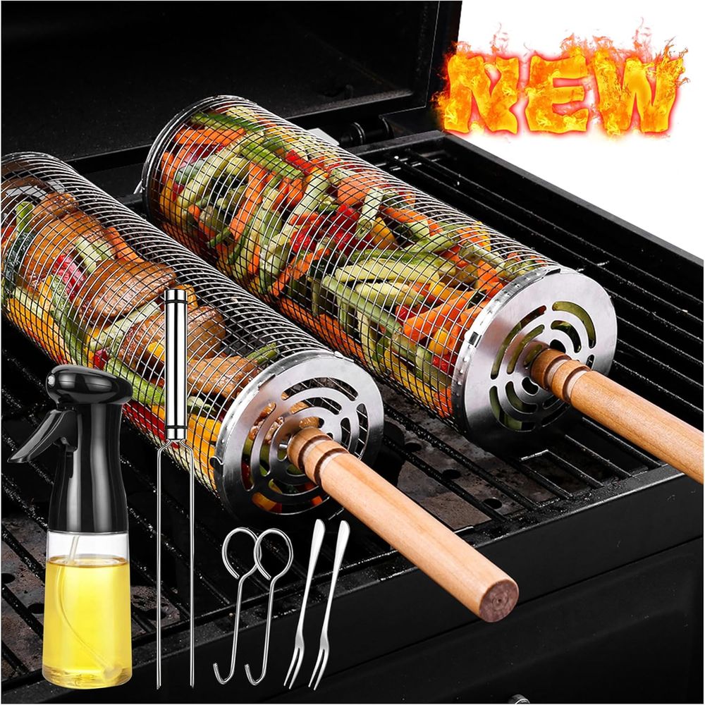 Large Round Stainless Steel Gr - Outdoor Camping Bbq recensione e prezzo