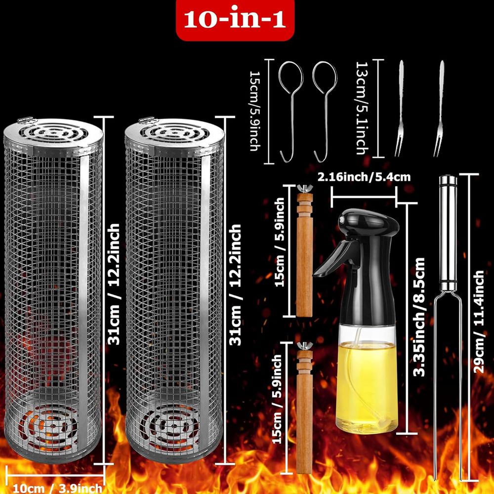 Large Round Stainless Steel Gr - Outdoor Camping Bbq recensione e prezzo