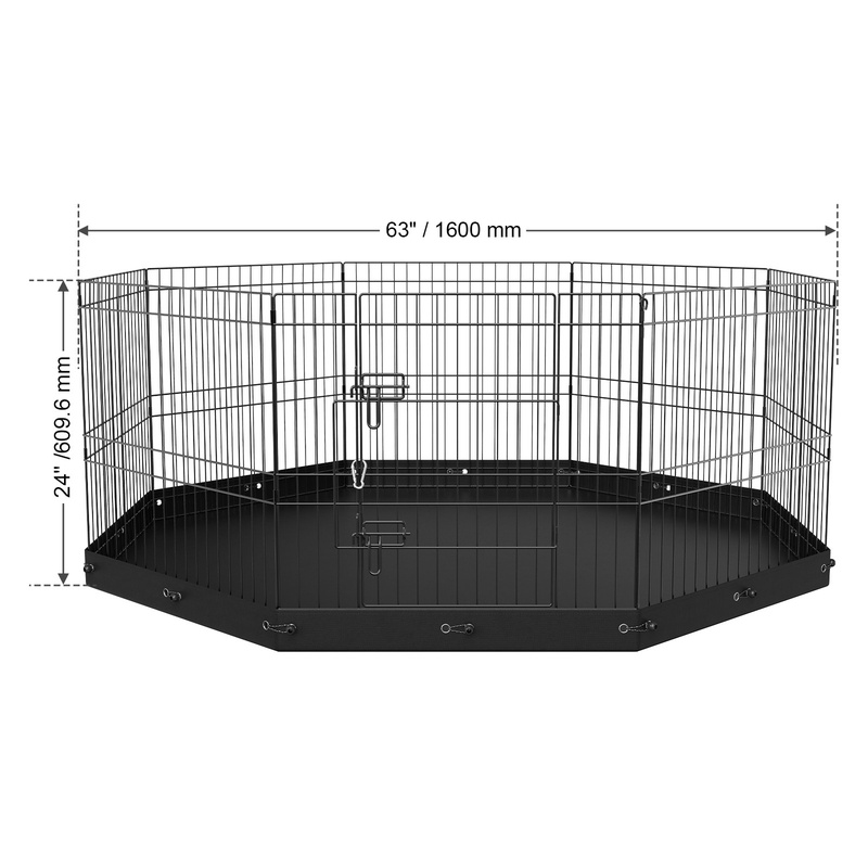 8-Piece Foldable Metal Dog Pen - Outdoor Camping Dog Kennel recensione e prezzo