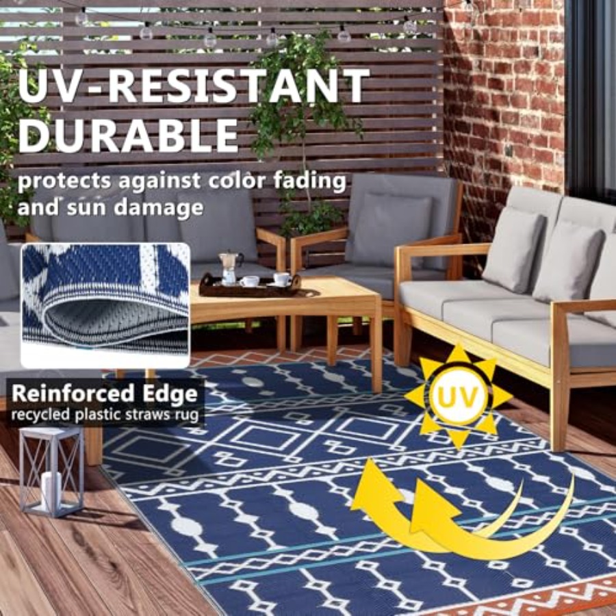 Outdoor Rug, 8x10 FT Waterproo - Outdoor Camping Mats Large recensione e prezzo