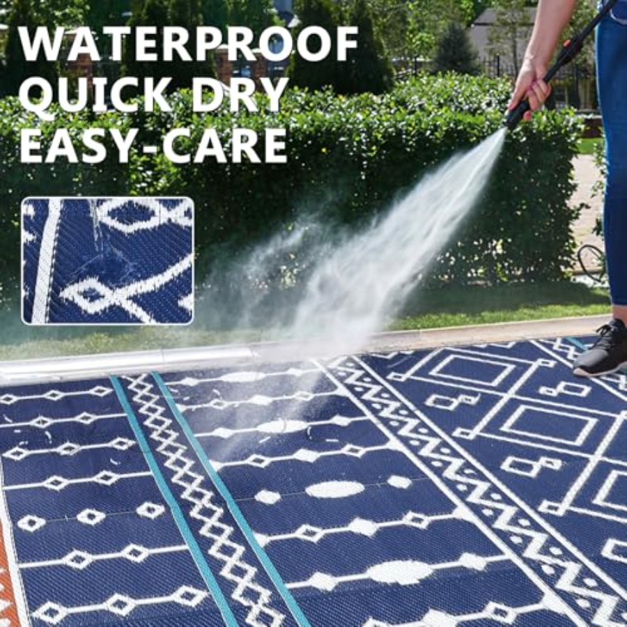 Outdoor Rug, 8x10 FT Waterproo - Outdoor Camping Mats Large recensione e prezzo