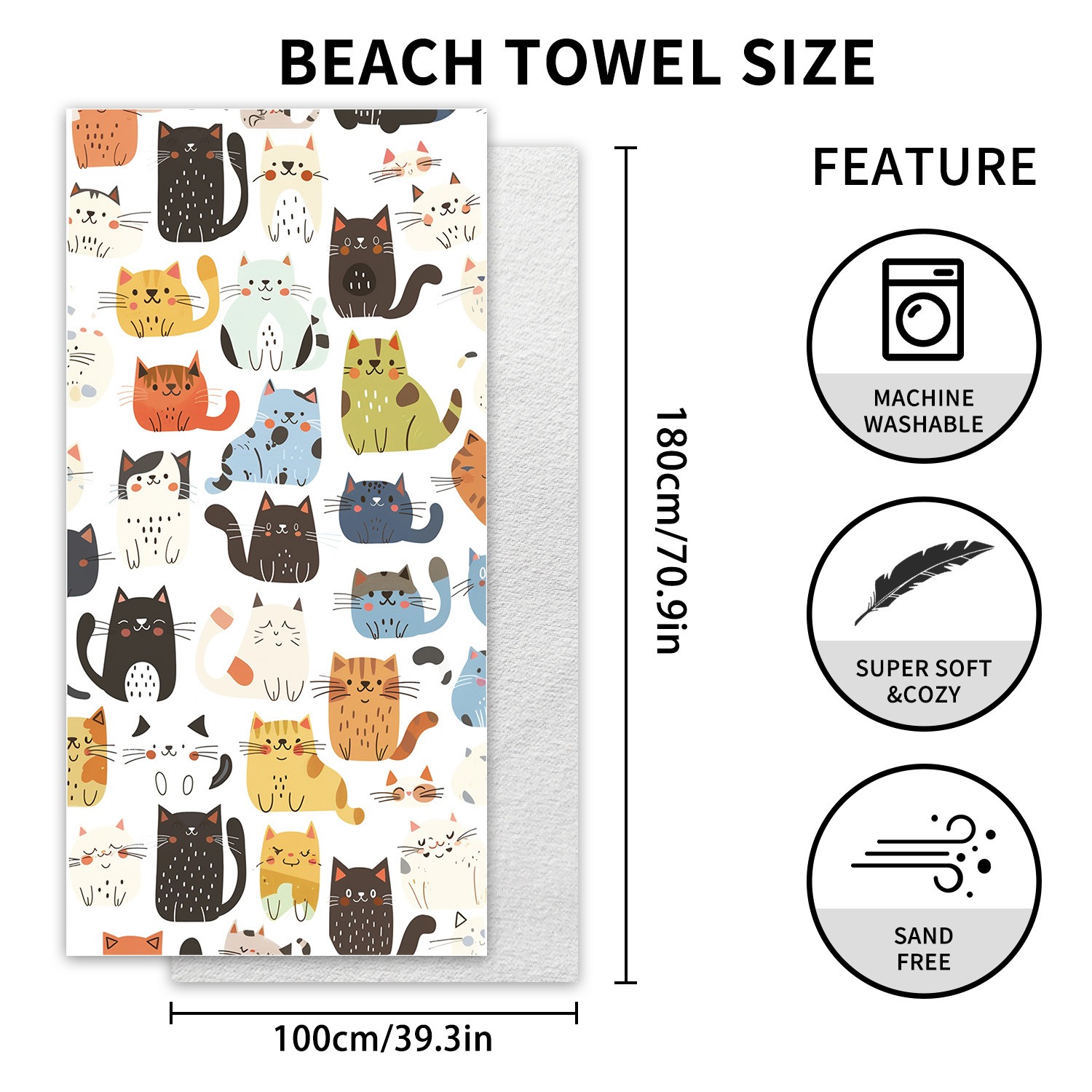 Letter Palm Tree Beach Towel 1 - Outdoor Camping Mat recensione e prezzo