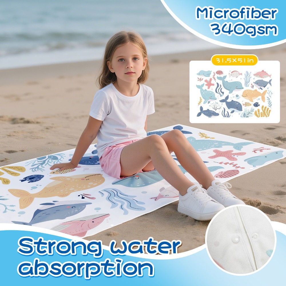 Cartoon Pattern Beach Towel Ki - Outdoor Camping Mat recensione e prezzo