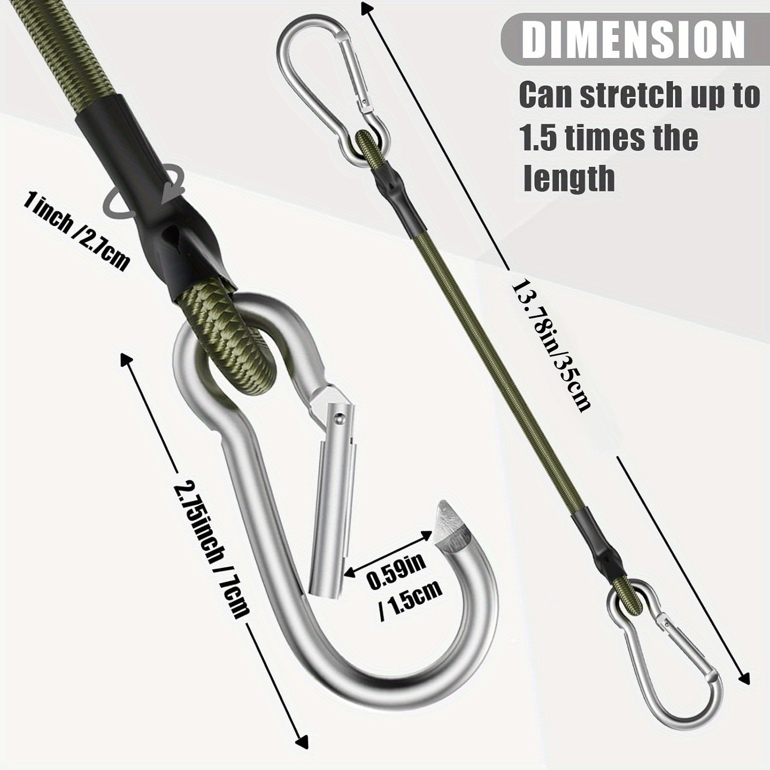 4 Heavy-Duty Rubber Belts with - Outdoor Camping Equipment recensione e prezzo