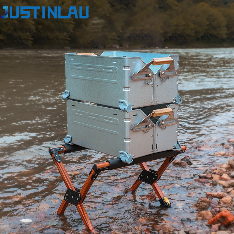 JUSTINLAU Portable Adjustable  - Outdoor Camping Folding Storage Box recensione e prezzo