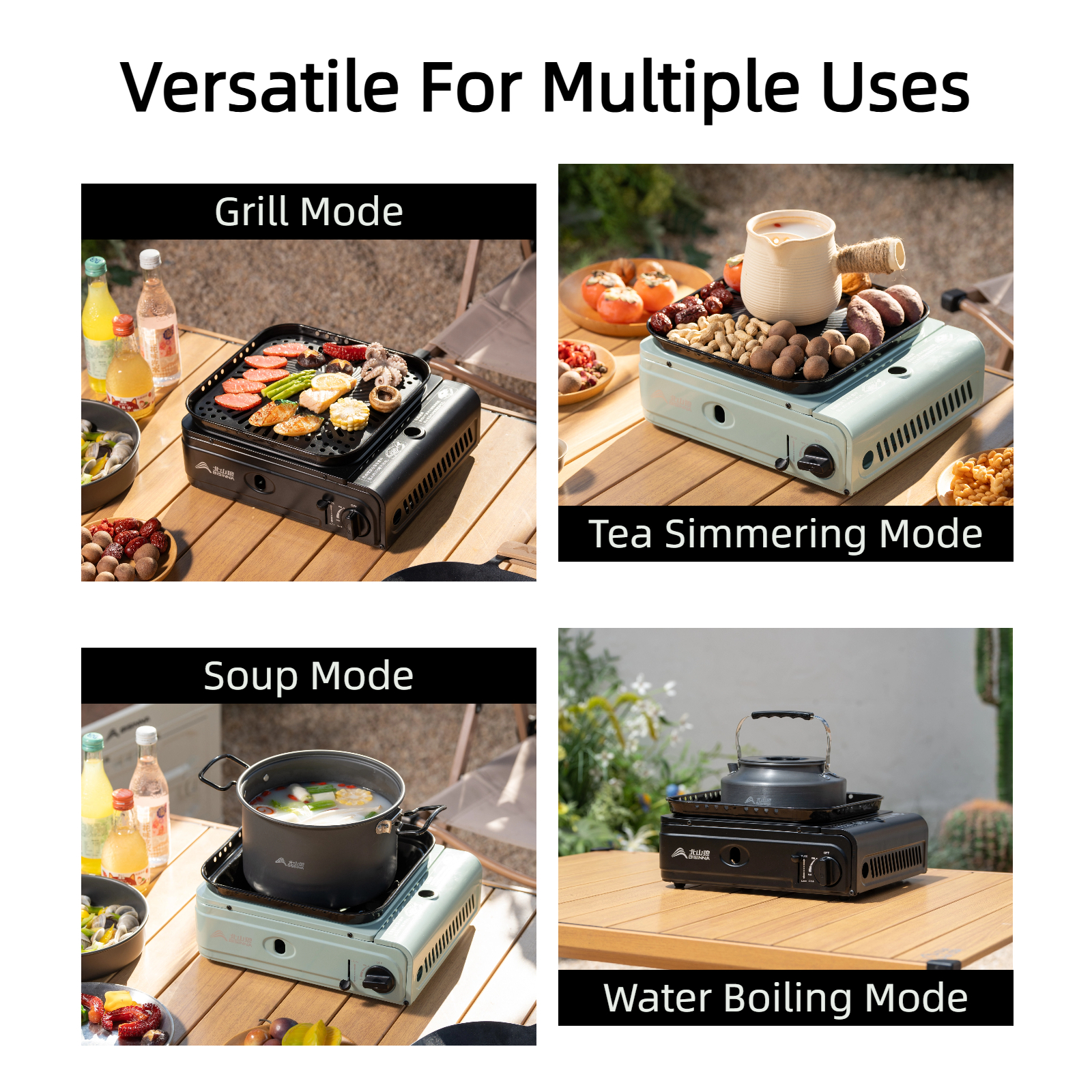 BISINNA Camping Gas Stove Port - Outdoor Camping Griddle recensione e prezzo