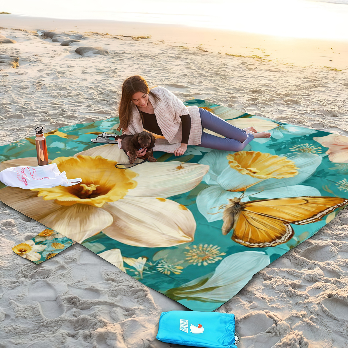 200x200cm Jasmine Flower Beach - Outdoor Camping Mats Large recensione e prezzo