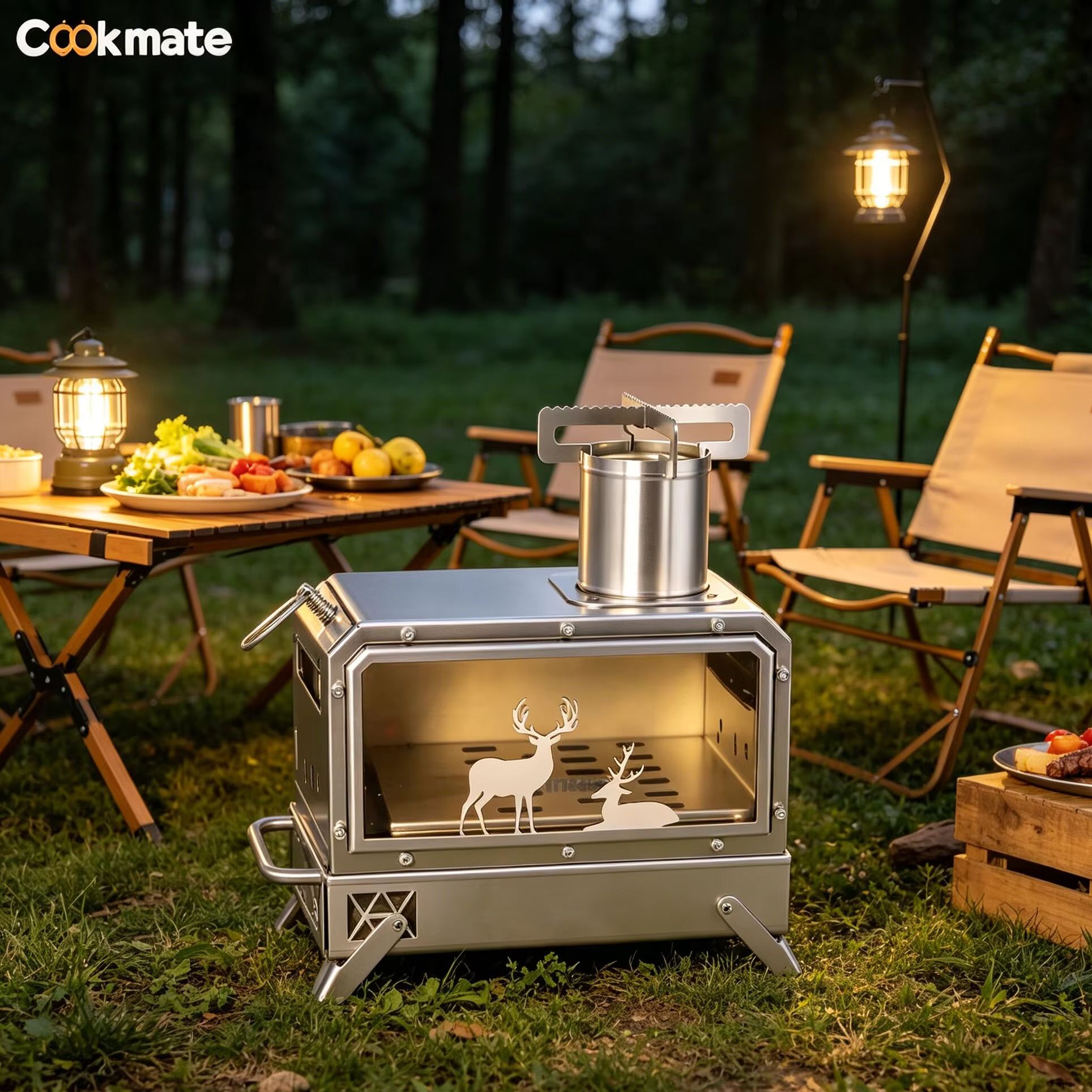 Stainless steel folding firewo - Outdoor Camping Stove recensione e prezzo