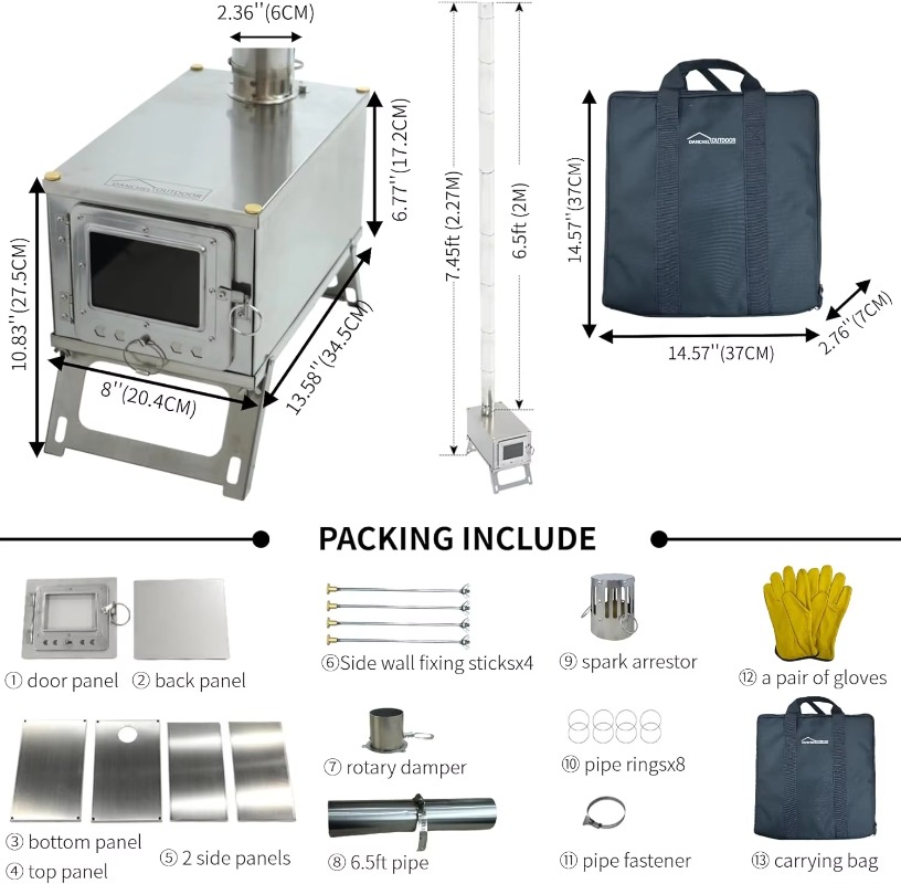 【Popular】DANCHEL S1 Foldable T - Outdoor Camping Stove recensione e prezzo