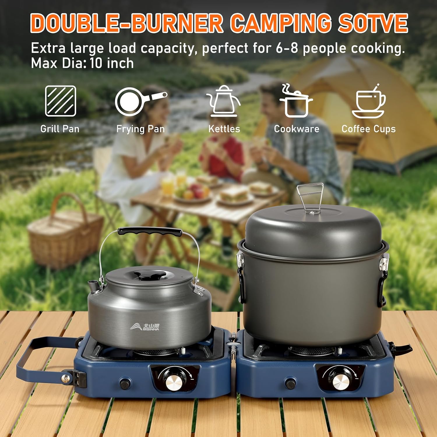 Portable 2 Burner Propane Camp - Outdoor Camping Griddle recensione e prezzo