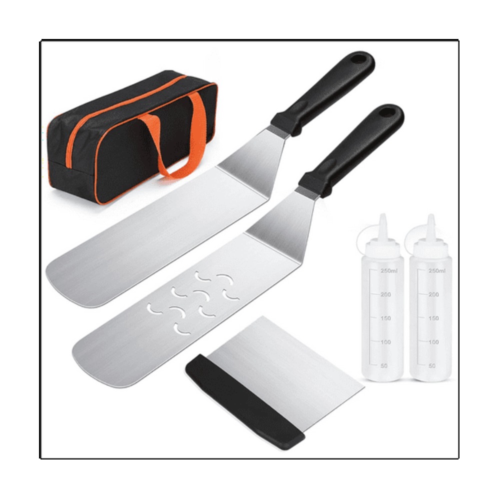 6pcs BBQ Tools Set Griddle Acc - Outdoor Camping Griddle recensione e prezzo