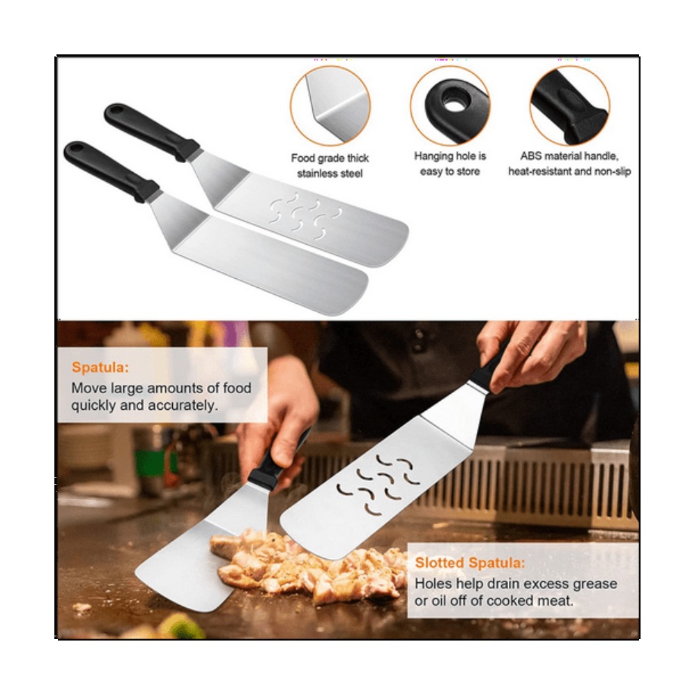 6pcs BBQ Tools Set Griddle Acc - Outdoor Camping Griddle recensione e prezzo