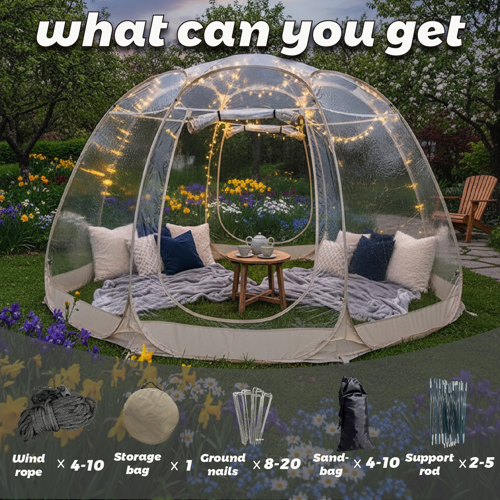 Large Quick-Set Bubble Tent Po - Outdoor Camping In Winter recensione e prezzo