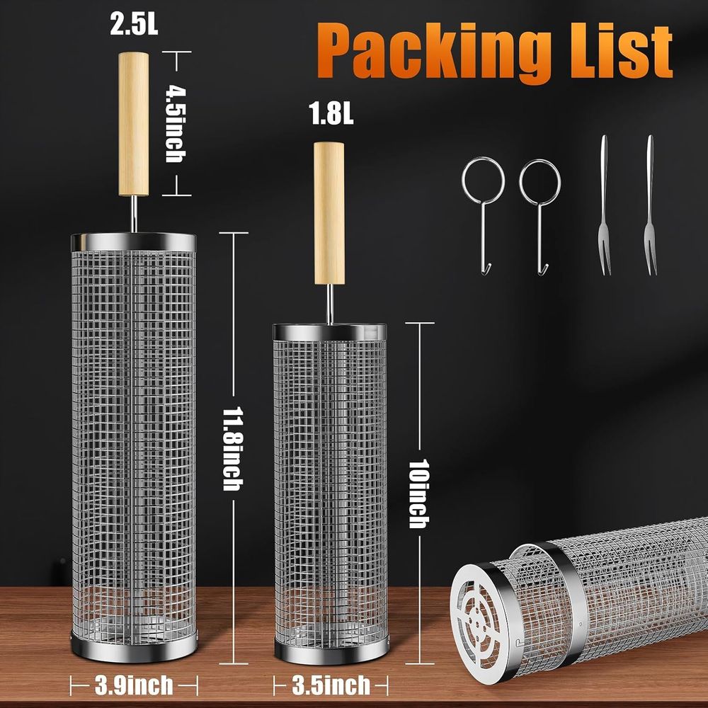 Set of 2 Stainless Steel BBQ G - Outdoor Camping Bbq recensione e prezzo