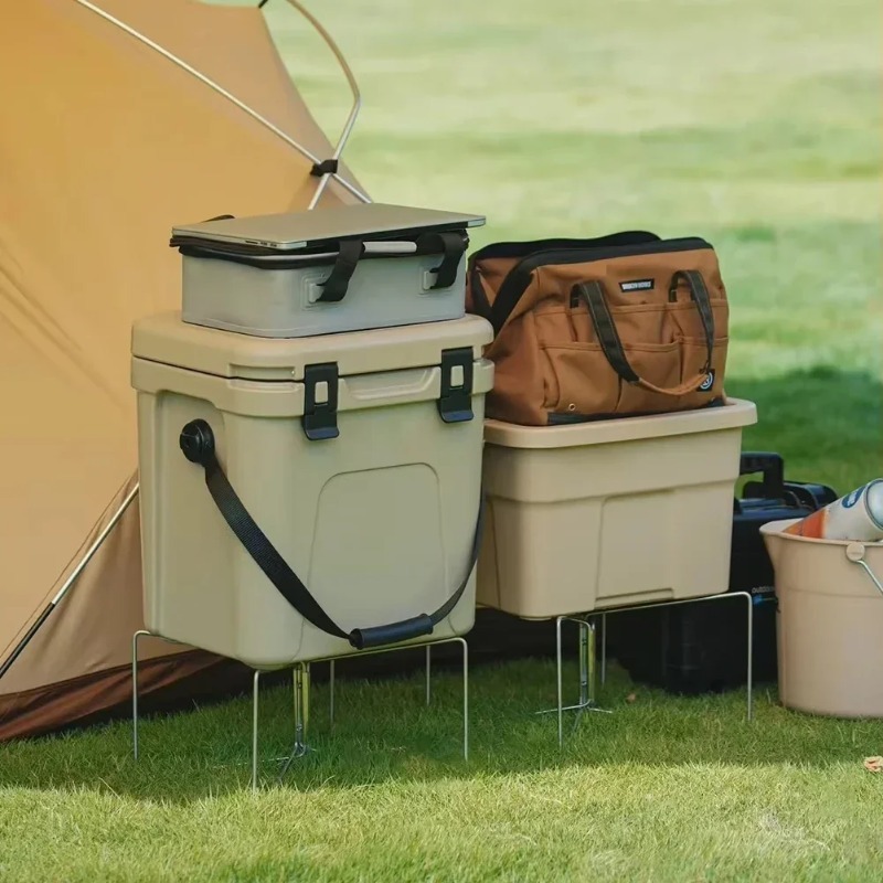 Cooler Box Stand Ice Box Holde - Outdoor Camping Folding Storage Box recensione e prezzo