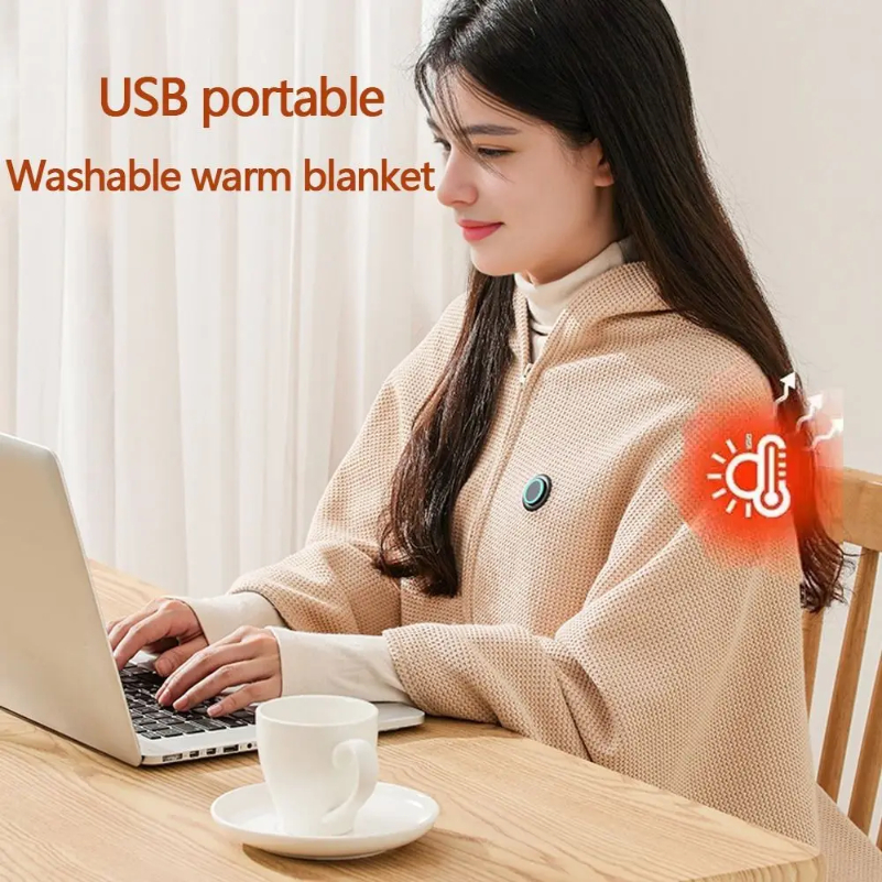Electric Blanket Shawl USB Sin - Outdoor Camping Heated Blanket recensione e prezzo