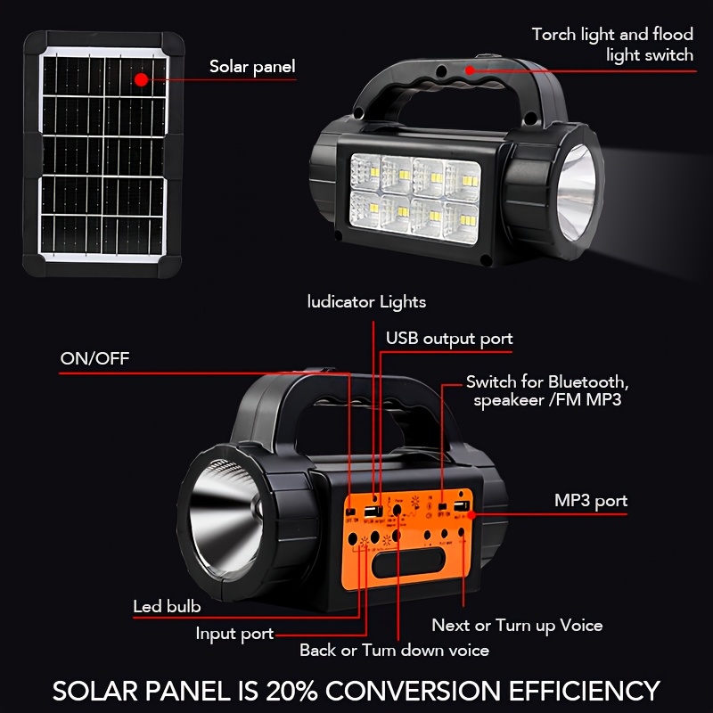 Solar Rechargeable Camping Lig - Outdoor Camping Lights recensione e prezzo