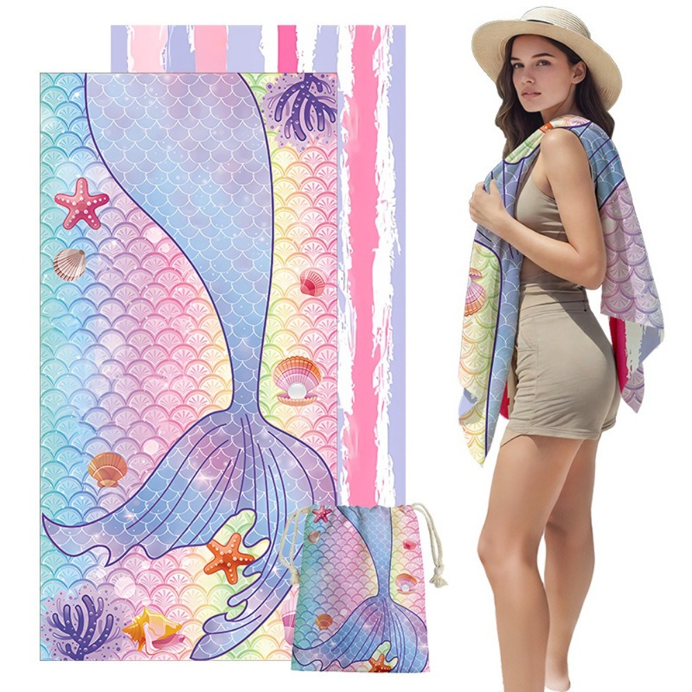 Fish Tail Print Beach Towels a - Outdoor Camping Mat recensione e prezzo