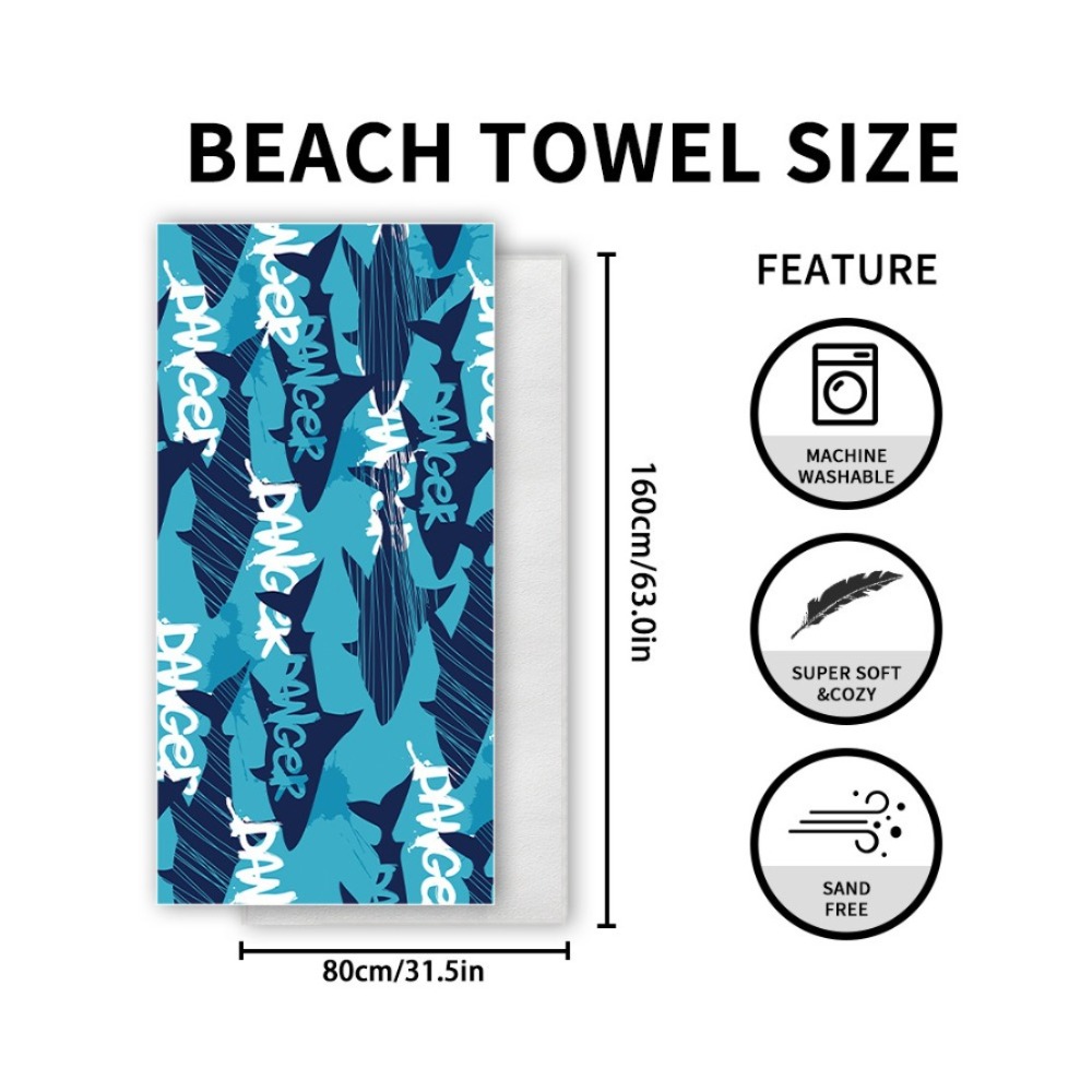 Fish Tail Print Beach Towels a - Outdoor Camping Mat recensione e prezzo
