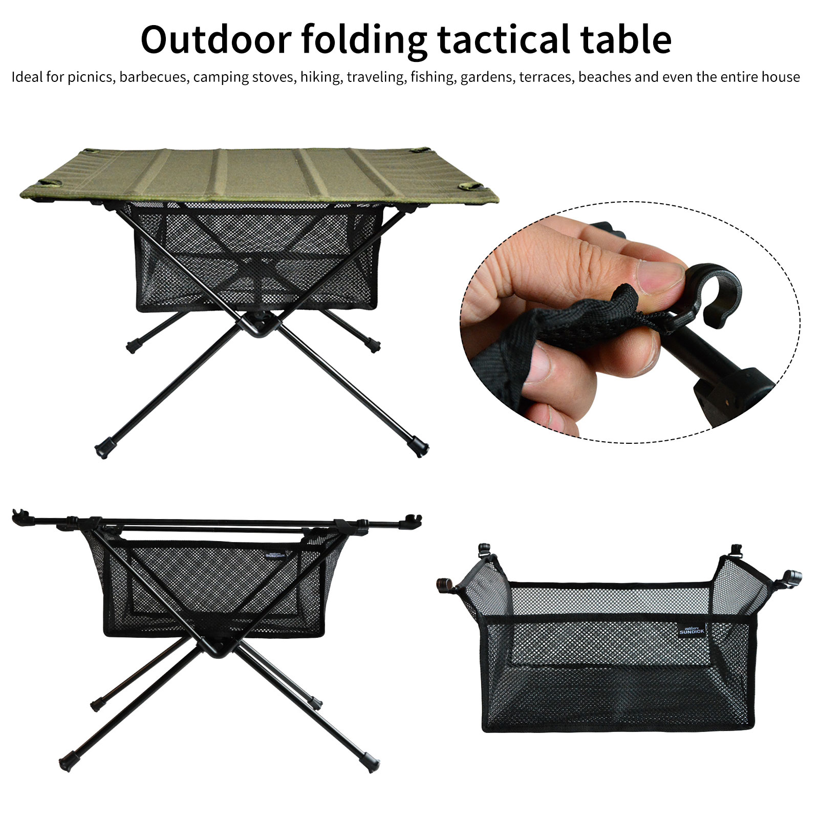 Mesh Basket Organizer Camping  - Outdoor Camping Folding Storage Box recensione e prezzo