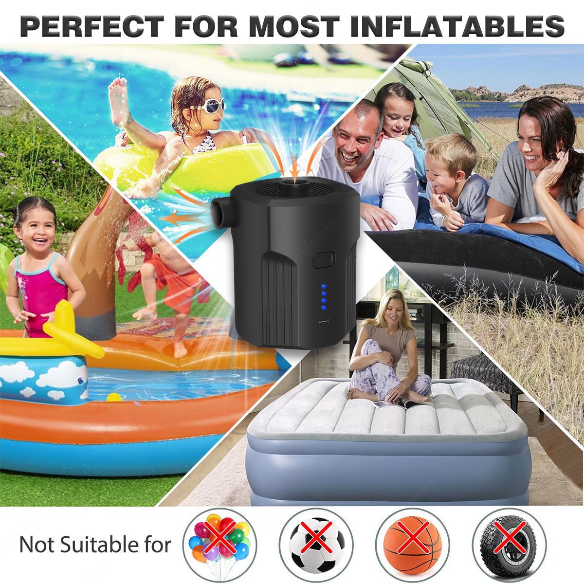 Portable Electric Air Pump for - Outdoor Camping Mat recensione e prezzo