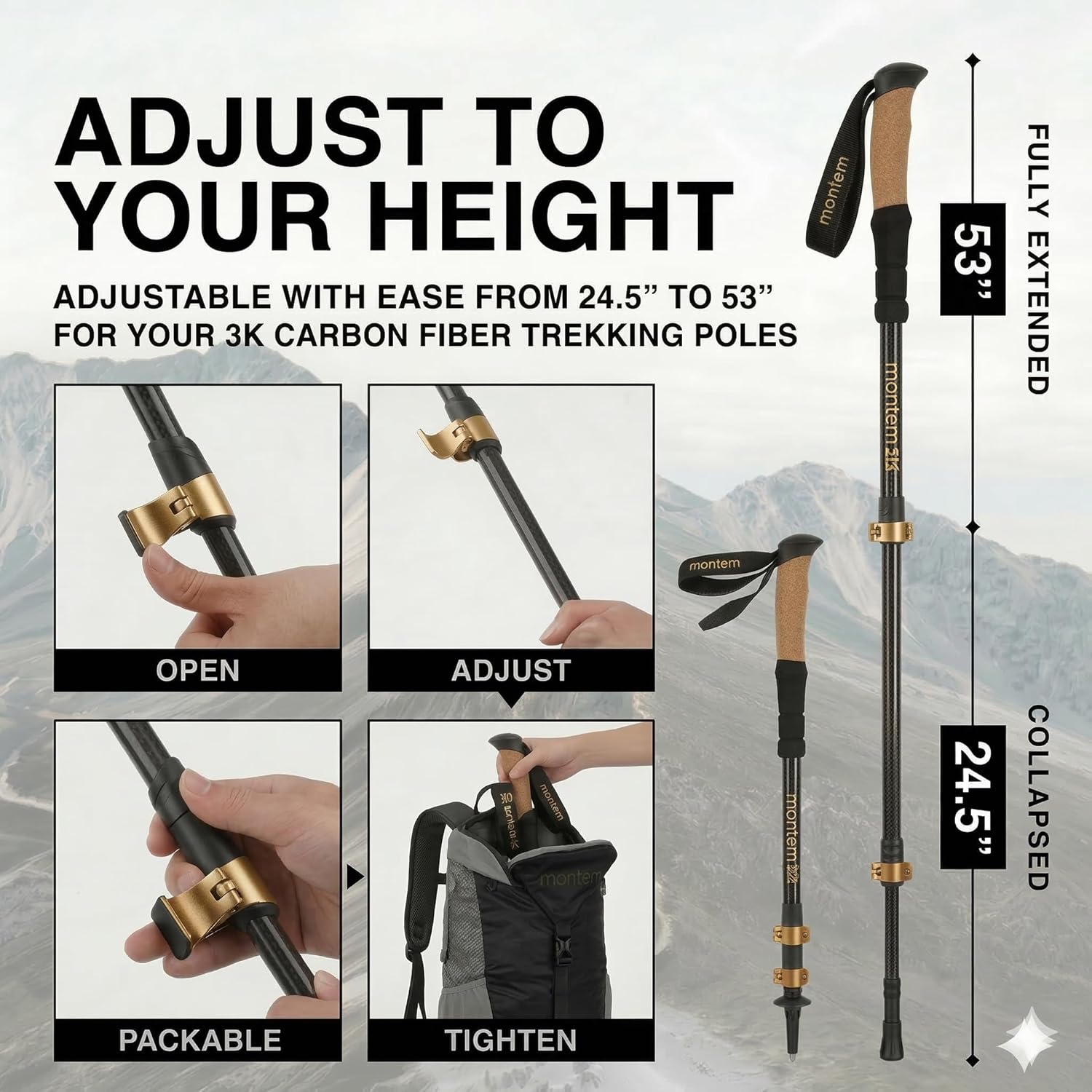Ultralight Carbon Fiber Trekki - Trekking Poles recensione e prezzo