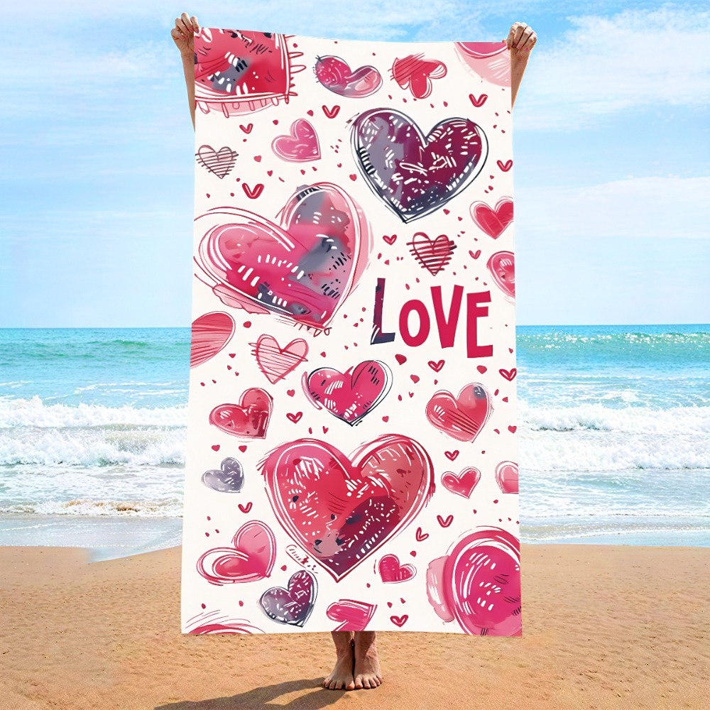 Heart Symbol Bath Towel 27x55i - Outdoor Camping Mat recensione e prezzo
