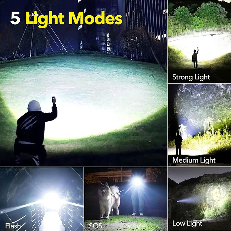 High Power LED Flashlight Rech - Outdoor Camping Lights recensione e prezzo