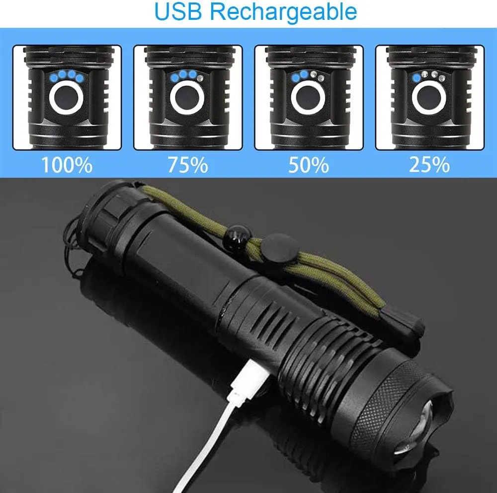 High Power LED Flashlight Rech - Outdoor Camping Lights recensione e prezzo