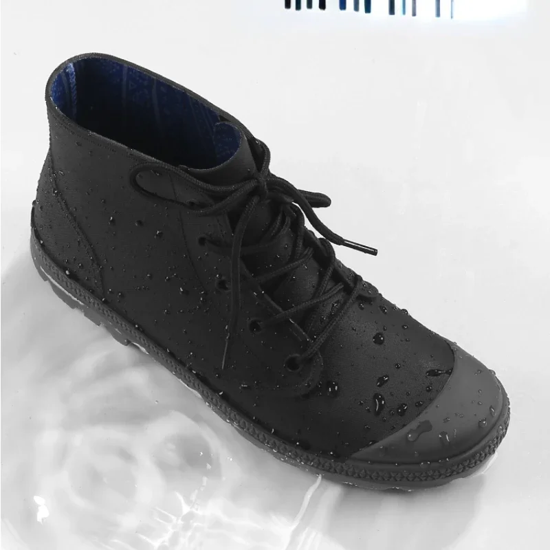 Winter Men Rain Boots Lace-up  - Outdoor Camping In Winter recensione e prezzo